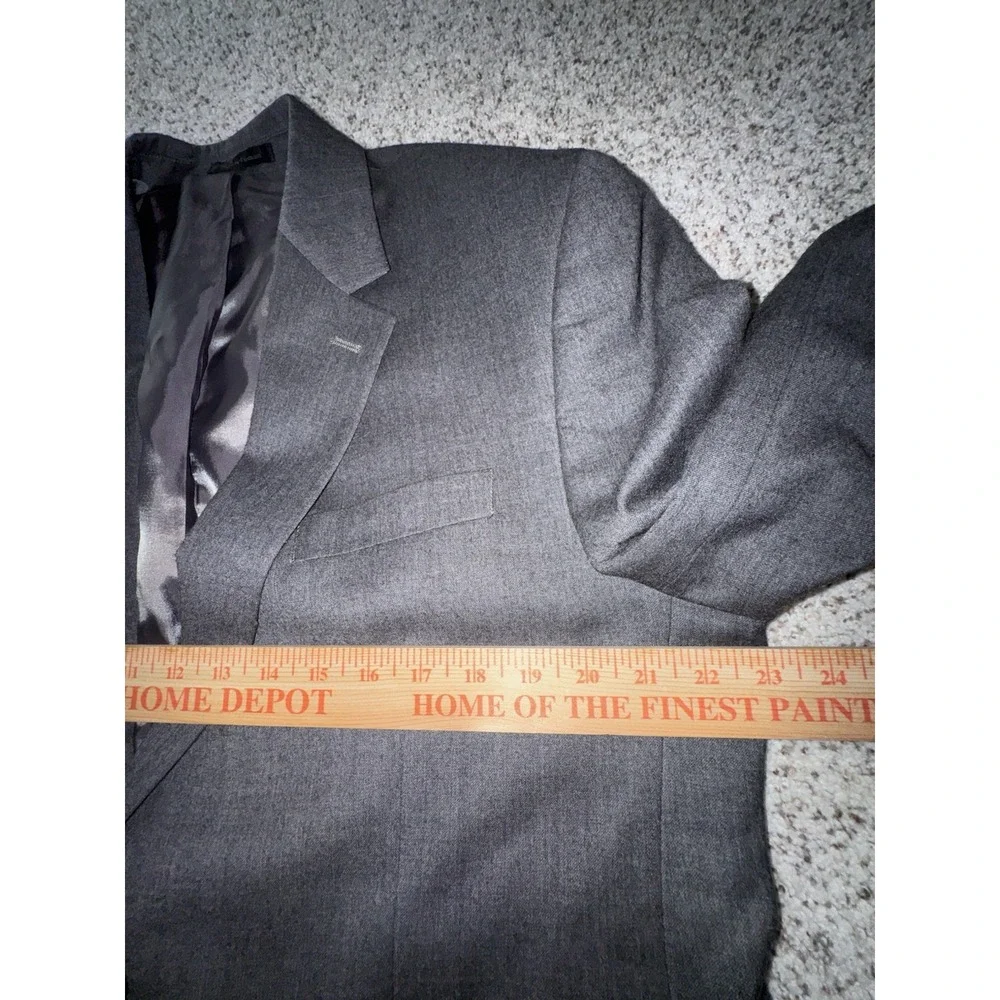 Chaps Men's Dark Gray Suit Jacket Blazer 100% Wool – Size 44R